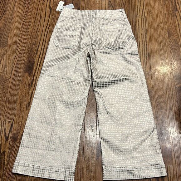 Anthropologie Tan and Cream Wide Leg Jeans - Picture 6 of 11